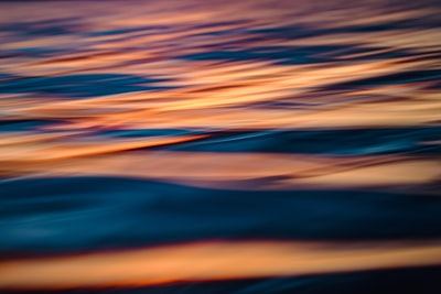 Blue and orange water waves
